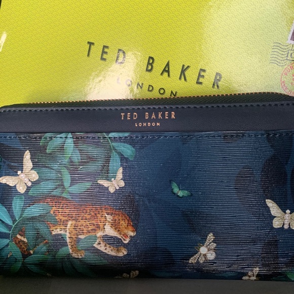 Ted Baker London Handbags - Tedbaker London NavyBlue Houdini Print Zip Leather